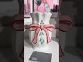 Raz 8.75" Bow and Mistletoe Christmas Vase 4617817