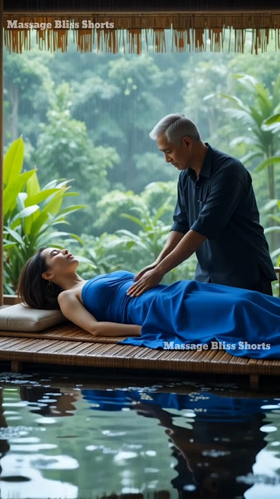 perut kembung & masuk angin coba teknik pijat Ini | massage world 🌧️ #shorts #rain #asmr #Massage