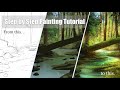 How to paint a 4k highly detailed magical forest  procreate tutorial
