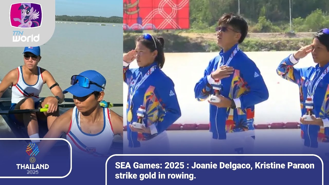 [English Language] SEA Games 2025 : Joanie Delgaco, Kristine Paraon strike gold in rowing.