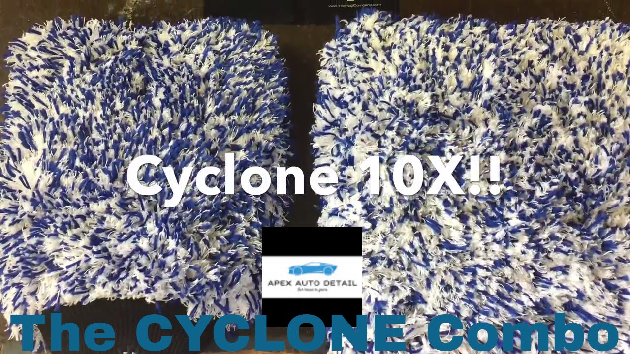 THE CYCLONE 10X WASH PAD AND WASH MITT PREMIUM KOREAN MICROFIBER COMBO!!!!