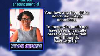 Venus George thank you
