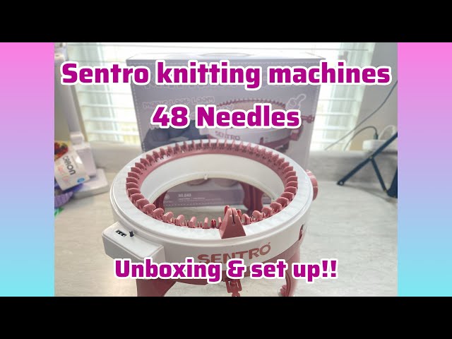 Review & How to Use SENTRO Knitting Machine - 22, 32, 40, 48 needles knitting  Loom Machine 