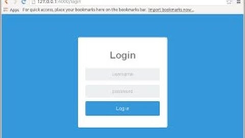Flask login tutorial  (new)