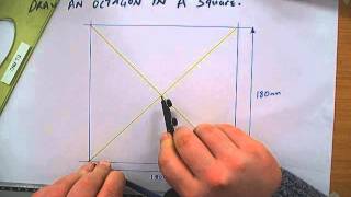 How to Draw an octagon in a square
