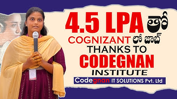 Codegnan : Student get placed at Cognizant with 4.5 LPA | The Best Coding Institute