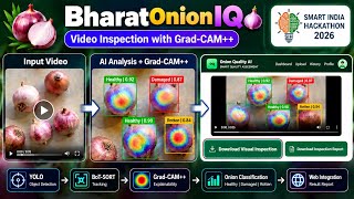 BharatOnionIQ | AI-Based Onion Quality Inspection Using YOLO, BoT-SORT & Grad-CAM++ | SIH 2026
