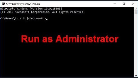 Cara Menjalankan CMD di Windows sebagai Administrator