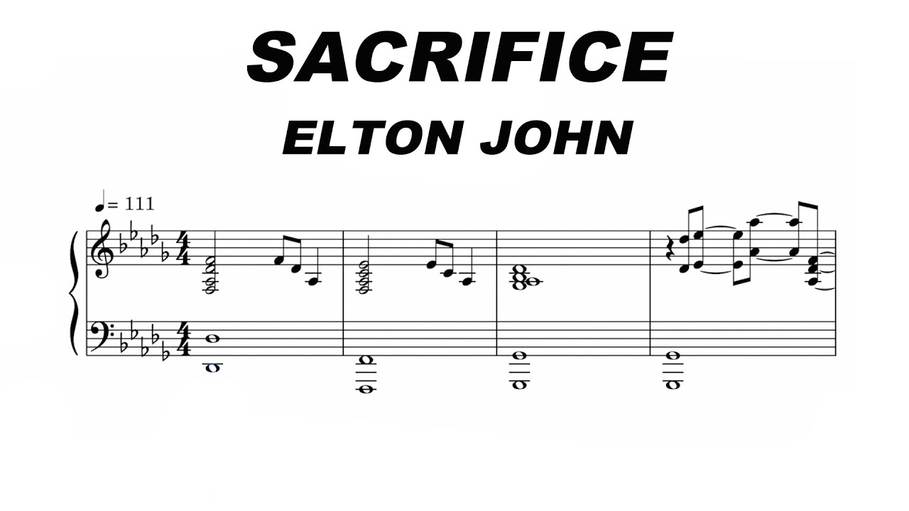 How to play SACRIFICE, Elton John I FREE PDF