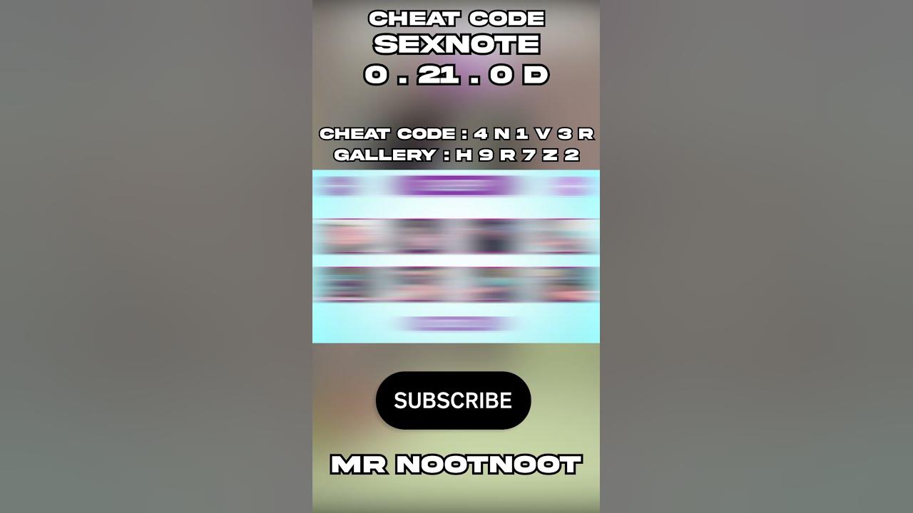 Cheat Code game Sex Note v0.21.0d #games #visualnovel #shorts #cheat # ...