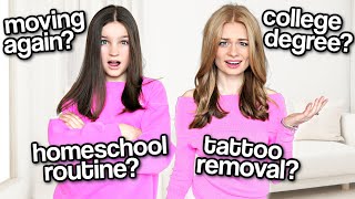 JUICY Q&A! HOMESCHOOL ROUTINE? TATTOO REMOVAL? BRACES? | Family Fizz