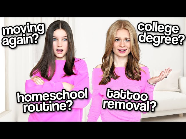 JUICY Q&A! HOMESCHOOL ROUTINE? TATTOO REMOVAL? BRACES? | Family Fizz class=