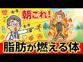 思わず誰かに話したくなる健康雑学【朝これをすると脂肪が燃えやすい体になります】多くの人が知らない朝の習慣