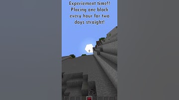 Minecraft Challenge Experiment one block every hour two days 46