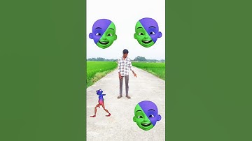 Upin ipin head to dancing frog,, joker,, gorilla & red dame tu cosita - magic vfx #viralsong #funny