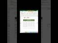 Create your Excel calendar sheet effortlessly! #ExcelTips #ProductivityBoost #microsoft #exceltips
