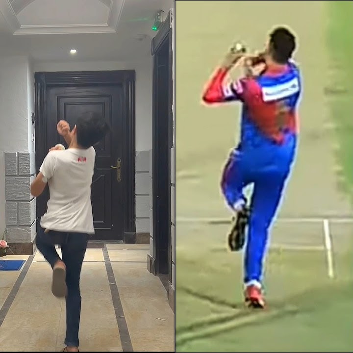 King Amir Bowling action copy 🔥👀 || #shorts #cricket #youtubeshorts #shortsfeed