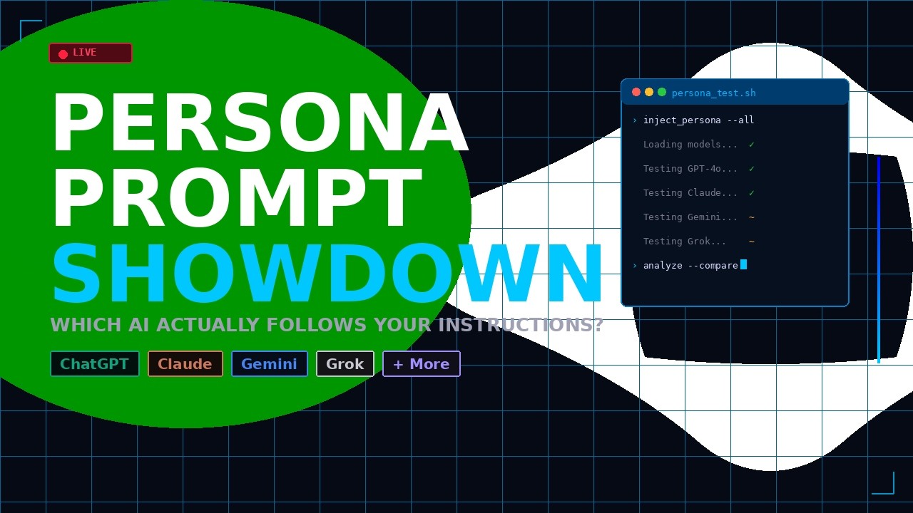 Testing the Limits of AI Persona Prompts: A Live Comparison Across Top Chatbots