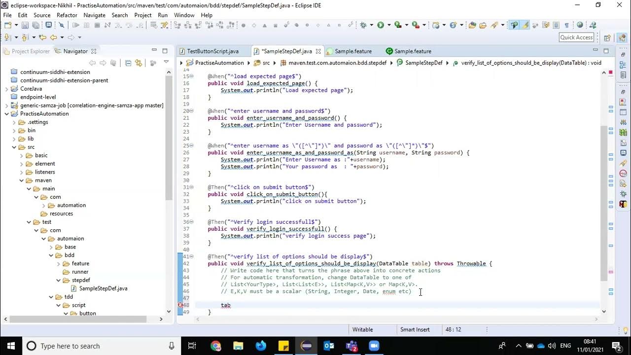 3. Cucumber Example DataTable YouTube
