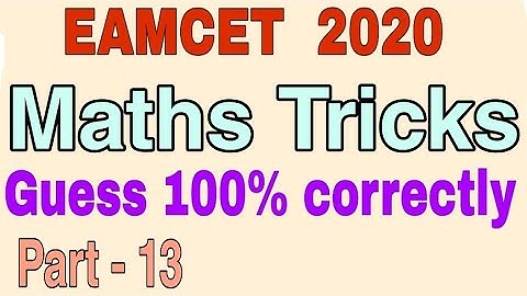 EAMCET Maths Cheat Codes And Tricks || Guess with Basics