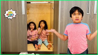hide and seek pretend play around the house with ryans world