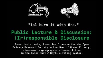 Sarah Jamie Lewis - (Ir)responsible Disclosure