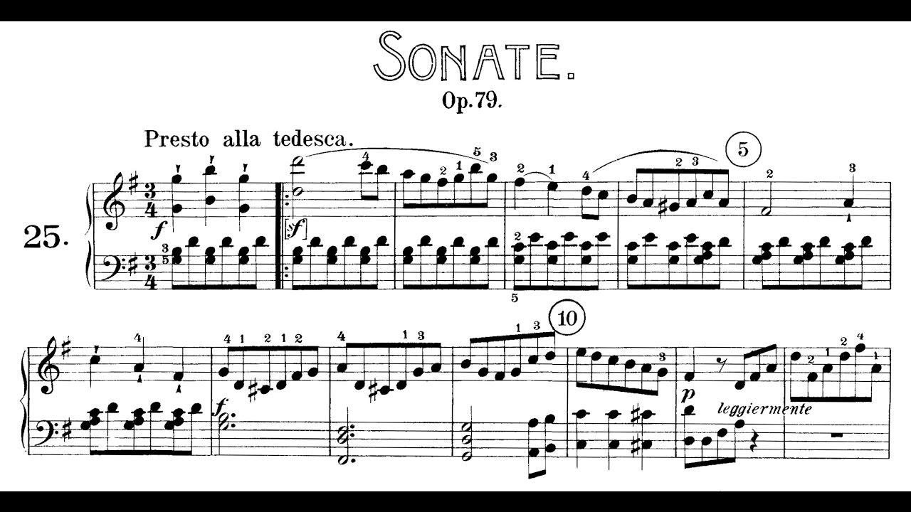 Beethoven: Sonata No.25 in G Mayor, "Cuckoo" (Goode, Lewis, Kovacevich)