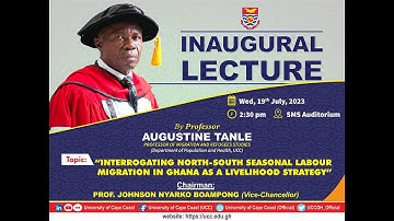 TVUCC LIVE STREAMING: INAUGURAL LECTURE BY PROF. AUGUSTINE TANLE , UCC