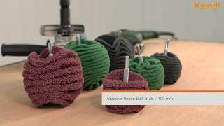 Abrasive ball made of abrasive fleece value set of 3 75 mm