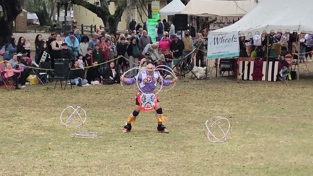 World Champion Native American Hoop Dance At Powwow