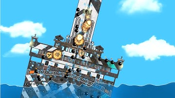 H.M.T Olympic ship sunk by explosions - Floating Sandbox Simulator