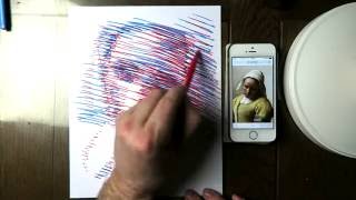 Drawing - Making A Marker Drawing With Narration - Milkmaid Vermeer