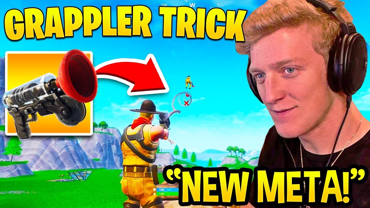 TFUE SHOWS *GENIUS* GRAPPLER EXPLOIT! (ACROSS MAP IN SECONDS!) - Fortnite FUNNY Moments