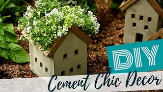 Concrete Chic DIY Decor / Cement Pretty Little Houses