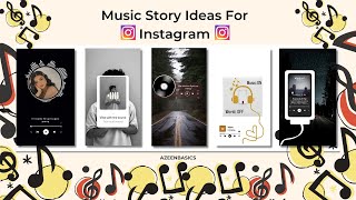 Instagram Music Story Ideas | New Post Instagram ideas| Creative Ways to Share Music | Azeenbasics