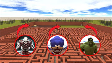 Epic Battle of the Titans SCP 096 vs Hulk vs Shin Sonic in Garry