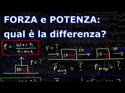 Video: Differenza Tra Potenza E Forza