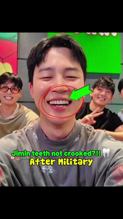Jimin fixed his crooked teeth 🦷😭 #bts #jimin