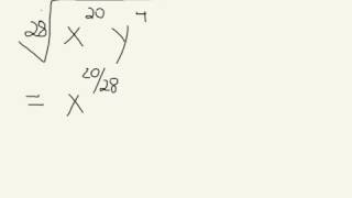 Using rational exponents to simplify a radical expression