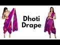 Dhoti Drape | Different Style of Saree Drape | Saree for Pongal | Drape Saree Perfectly | Tia Bhuva