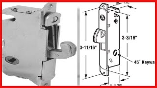 Prime-Line E 2199 Stainless Steel Mortise Lock - Adjustable, Spring-Loaded Hook Latch Projection -