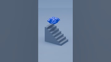 Cloth vs stair 3D Satisfying Simulation #blender3d #satisfying