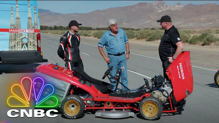 JAY LENO TAKES A RIDE IN A SOUPED UP LAWN MOWER | ...