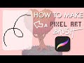 How to make a PIXEL ART BRUSH for procreate in LESS THAN 4 MINUTES (sorry for yelling)