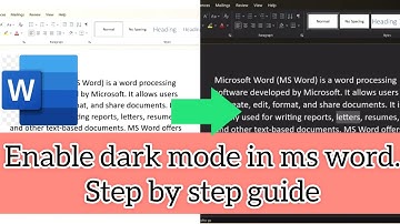 How to enable dark mode in ms word ? Step by Step Guide 2025 @Computerskillsandgk