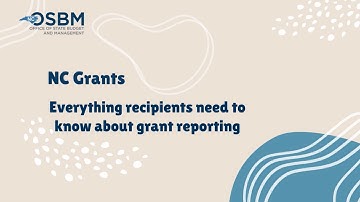 How to report grant activity to OSBM