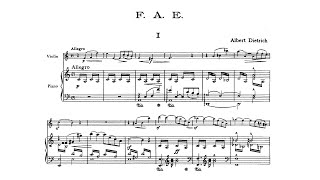 R. Schumann, J. Brahms, A. Dietrich - F-A-E Sonata [With score]