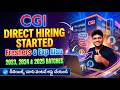 👌Finally CGI Direct Hiring started | Freshers & exp Also | Latest Jobs in Telugu | V the Techee