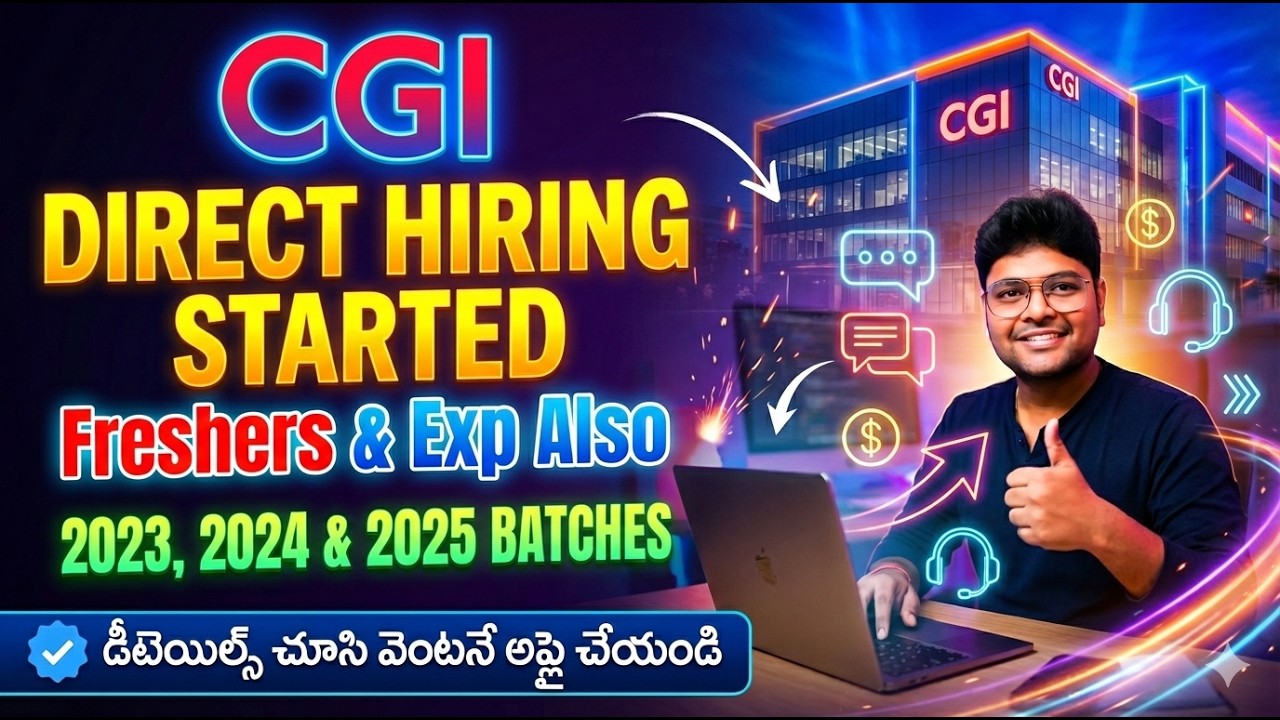 👌Finally CGI Direct Hiring started | Freshers & exp Also | Latest Jobs in Telugu | V the Techee