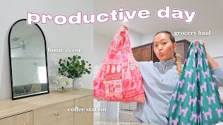 productive day in my life | grocery haul, home decor updates